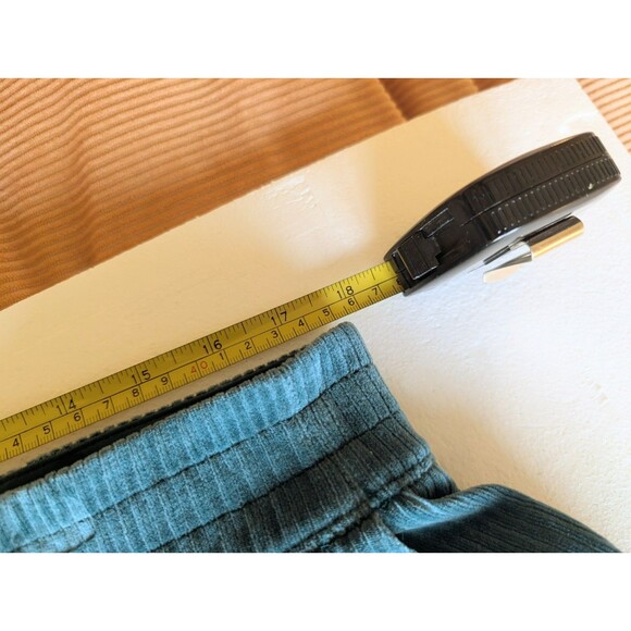 LULULEMON Soft Mid-Rise Wide-Leg Pant Velvet Cord Storm Teal Pull On Leisure 12 - Picture 3 of 5